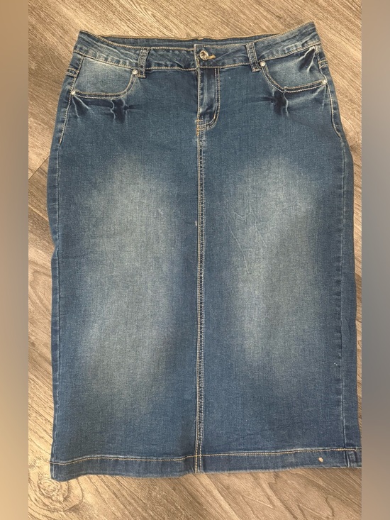 Be Girl Dresses & Skirts - Classic Blue Denim Pencil Skirt - Timeless Women's Style modest nwot med